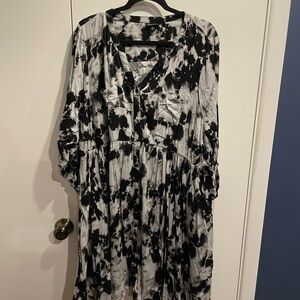 Torrid Monochrome Tie-Dye Dress